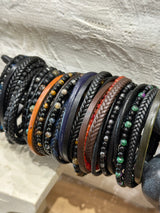 Greek Men’s Leather/bead Bracelets