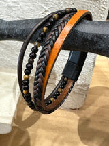 Greek Men’s Leather/bead Bracelets