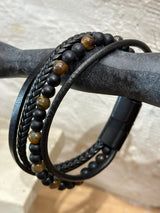 Greek Men’s Leather/bead Bracelets