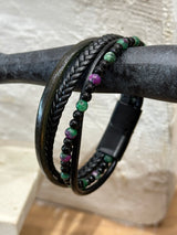 Greek Men’s Leather/bead Bracelets