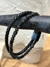 Greek Men’s Leather/bead Bracelets