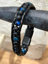 Greek Men’s Leather/bead Bracelets