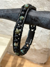 Greek Men’s Leather/bead Bracelets