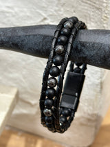 Greek Men’s Leather/bead Bracelets