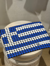 GREEK FLAG EXTRA LARGE HEARTS POUCH