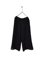 Jambes Full Length Linen Pants - Black / Natural