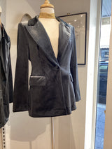 Gwenyth Velvet Jacket - Silver Grey