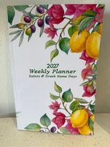 2027 Saint Name Day Diary Planner / English Version - Olive & Lemon