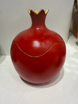 Greek Handmade Ceramic Pomegranate - X Large - Red with Pomegranate