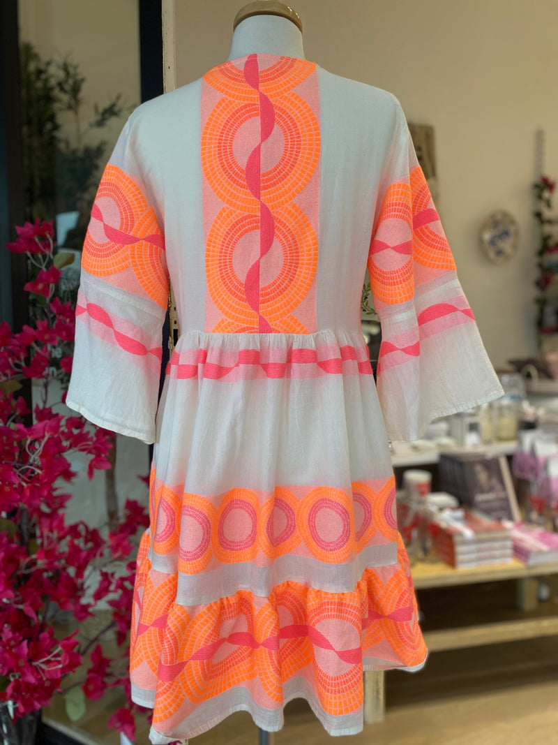Alkisti Fuschia Orange Dress
