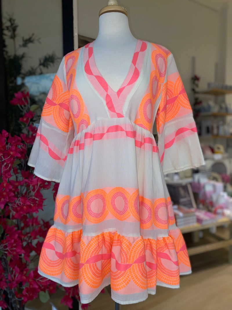 Alkisti Fuschia Orange Dress