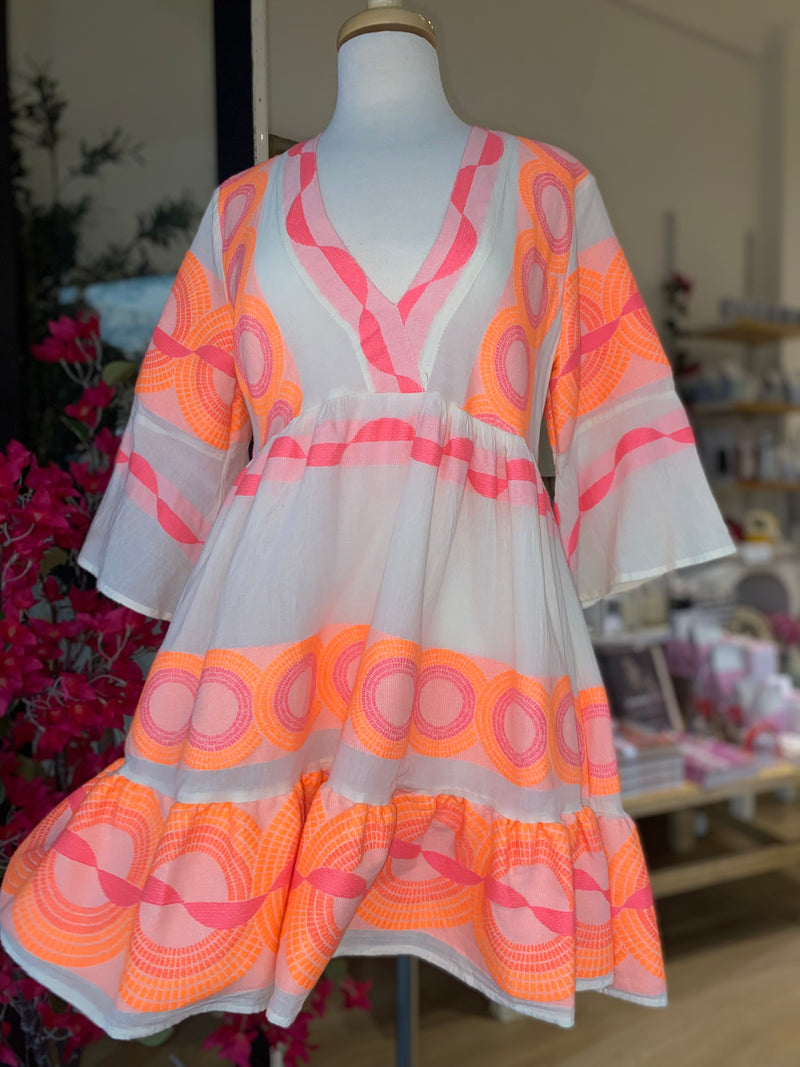 Alkisti Fuschia Orange Dress