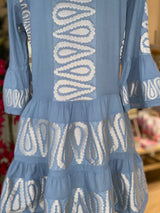Hydra light blue and White Dres