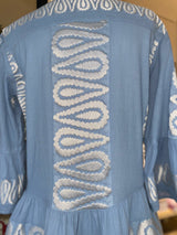 Hydra light blue and White Dres