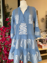 Hydra light blue and White Dres