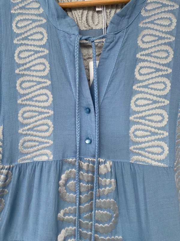 Hydra light blue and White Dres