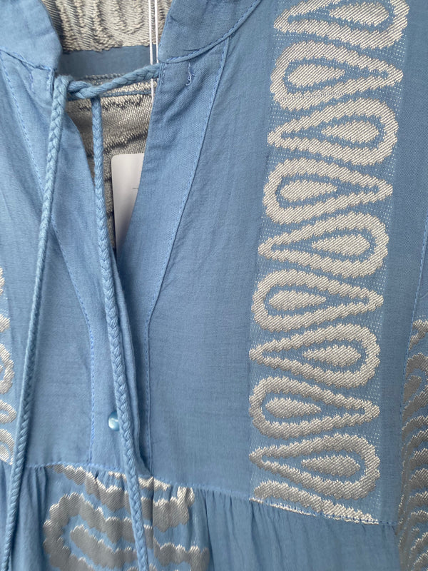 Hydra light blue and White Dres