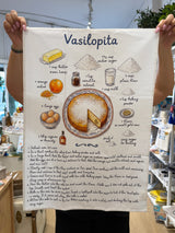 VASILOPITA COTTON  TEA TOWEL
