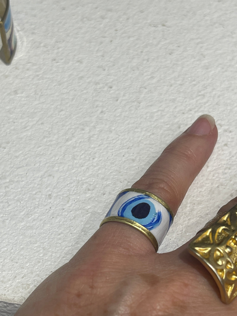 Greek Ring - Blue Mati