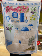 Santorini Waffle Tea Towel