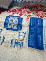 Santorini Waffle Tea Towel