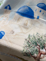 Santorini Waffle Tea Towel