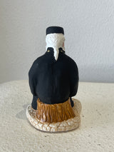 Sitting Orthodox Priest Reading Bible - Miniature Figurine