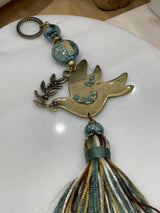 Bronze Dove with Olive Branch Gouri (Good Luck Charm)