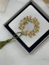 Gold Wreath on Greek Marble - Paperweight (Good Luck Charm)