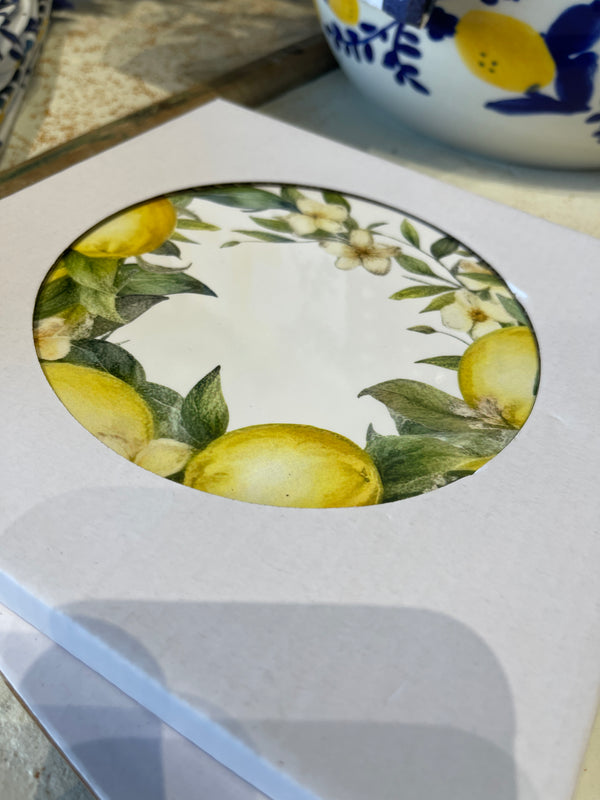 Ceramic Pot holder - Trivet - Lemon design