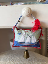 Maria Davilla Greek hand made hanging small pillow Gouria - Boat (Odyssey)