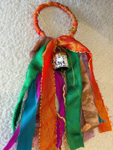 Greek Handmade Gouri - small brass bell with Silk Ribbons - Various