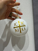 NIKA CHRISTMAS WHITE BAUBLE