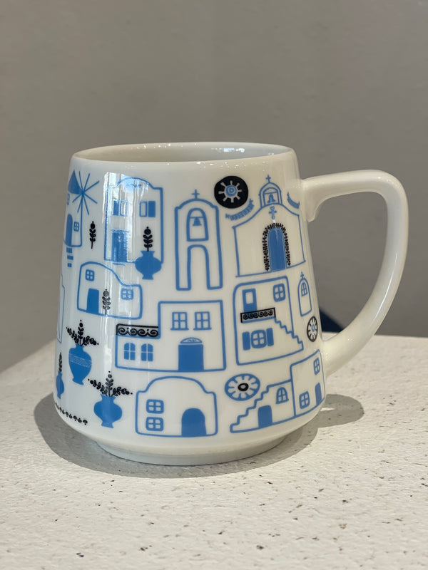 Greek Islands Blue and White Coffee mug