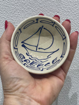 Greek Small Sailing boat ceramic bowl