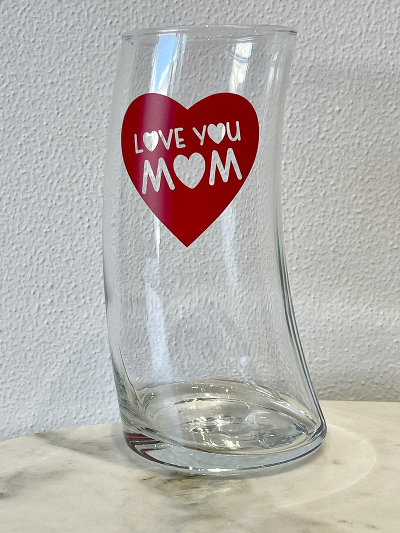 I love you Mum Frappe Wave Glass