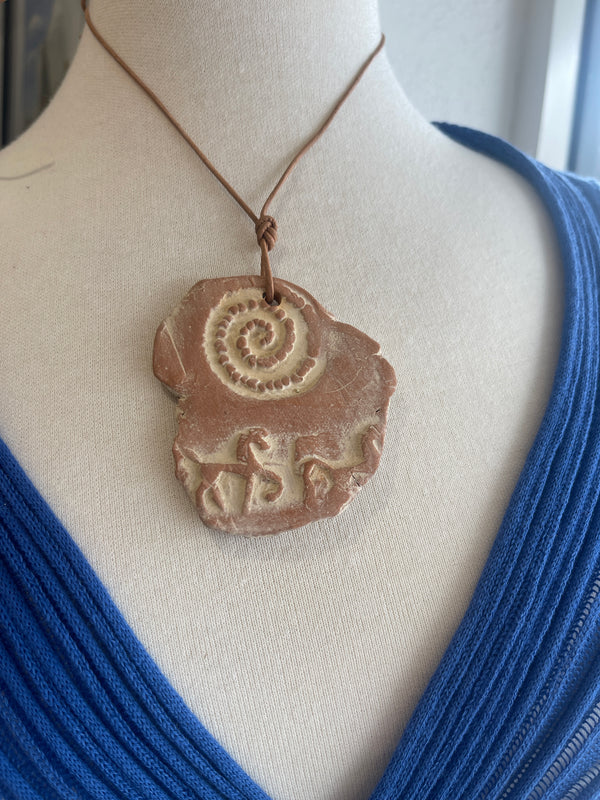 Greek Ostracon Ceramic Necklace Style 4