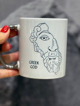 ZEUS - GREEK GOD MUG - (Silver Handle)