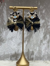 MYTHOS EARRINGS - Black White and Gold