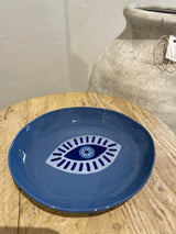 Greek Mati Small Plate - Blue