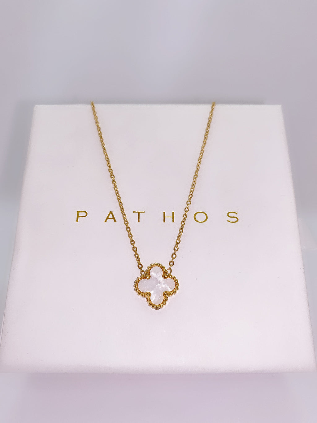 Handmade gold Tri-tone Clover Necklace | Sugarberry Shimmy