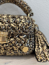 [PRE-ORDER] Miss Polyplexi - LIMITED EDITION Seville Metallic Leopard Print Crochet Crossbody Bag
