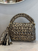[PRE-ORDER] Miss Polyplexi - LIMITED EDITION Seville Metallic Leopard Print Crochet Crossbody Bag