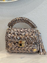 [PRE-ORDER] Miss Polyplexi - LIMITED EDITION Seville Metallic Snake Print Crochet Crossbody Bag