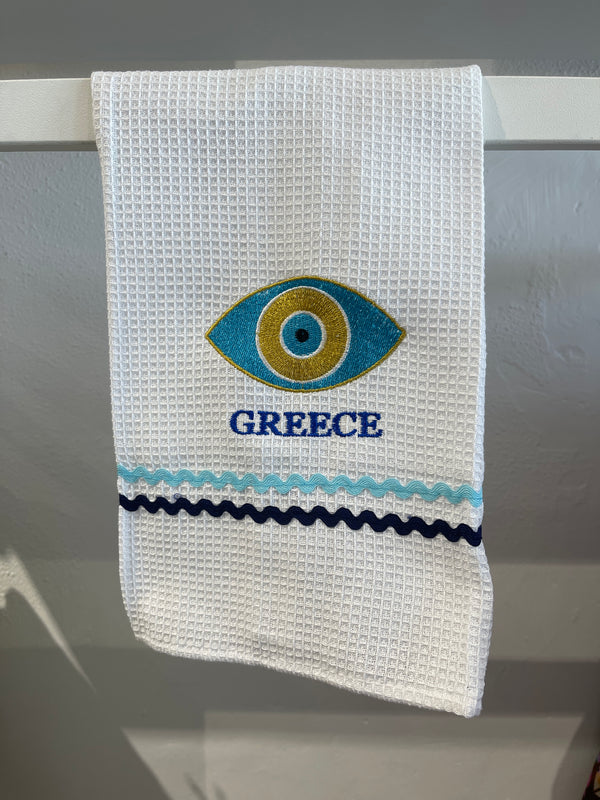 Mati Greece Cotton Tea Towel