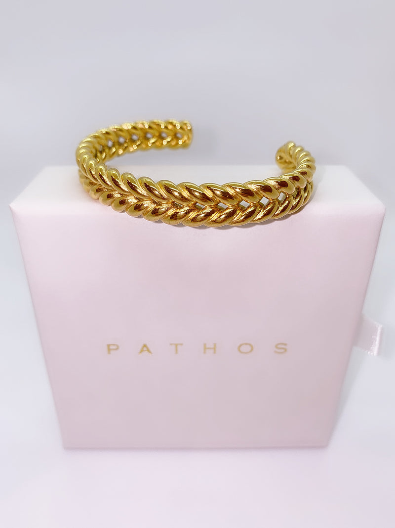 Cretan Gold Cuff Bangle