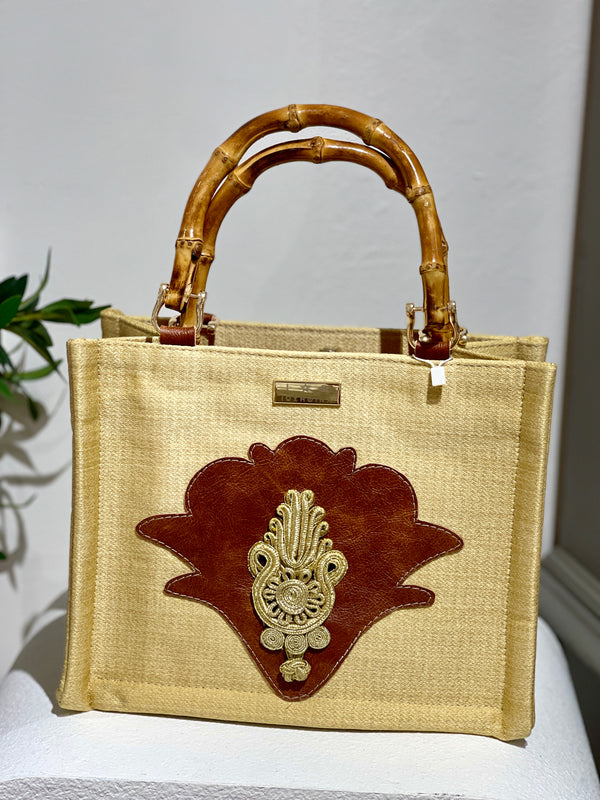 Kassiani Small Tote Bag in Gold by Iosifina