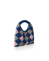 Miss Polyplexi - Maryland Crochet Should Bag - Blue Pnk Grey