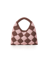 Miss Polyplexi -Maryland Brown and Pink Crochet Tote Bag