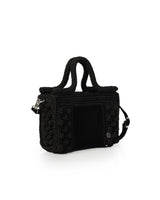 Miss Polyplexi -Midi Ophelia Black Suede Crochet Bag
